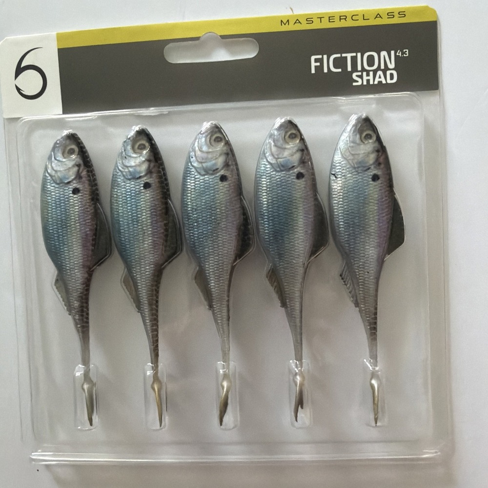 6th Sense Master Class Fiction Shad 4.3 Live Gizzard Shad Swimbait 5pk FS43-LGS